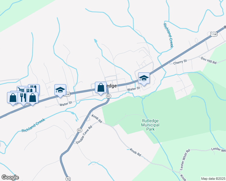 map of restaurants, bars, coffee shops, grocery stores, and more near 8106 Rutledge Pike in Rutledge