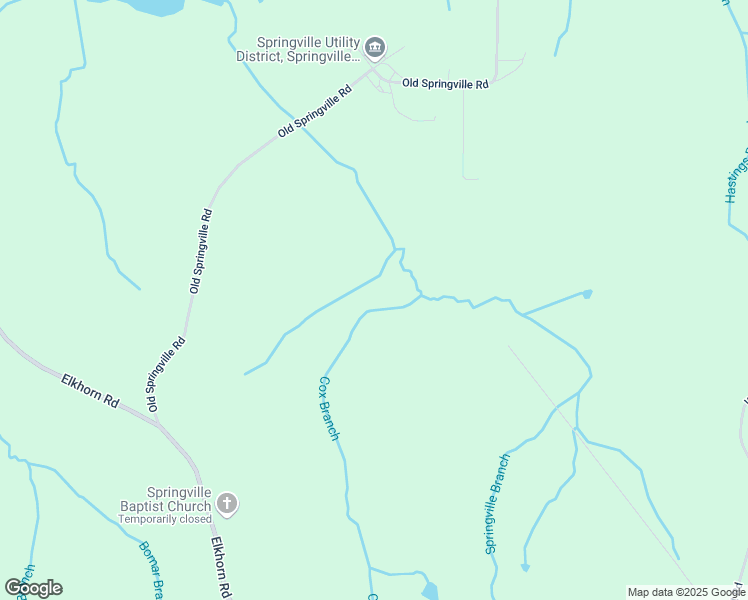 map of restaurants, bars, coffee shops, grocery stores, and more near in Springville