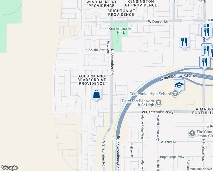 map of restaurants, bars, coffee shops, grocery stores, and more near 6557 Grand Concourse Street in Las Vegas