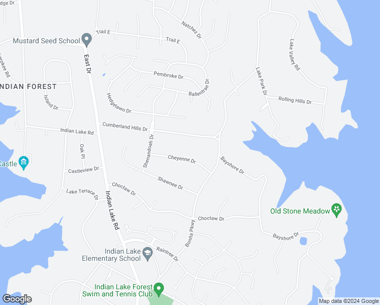 map of restaurants, bars, coffee shops, grocery stores, and more near 106 Cheyenne Dr in Hendersonville