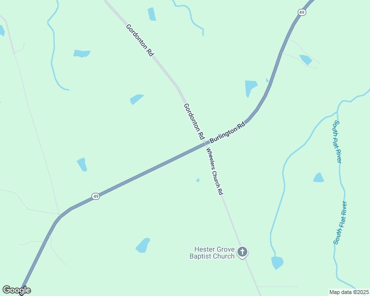 map of restaurants, bars, coffee shops, grocery stores, and more near 10705 Burlington Road in Hurdle Mills