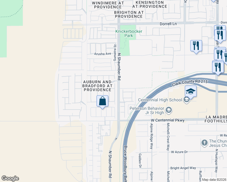 map of restaurants, bars, coffee shops, grocery stores, and more near 6558 Grand Concourse Street in Las Vegas
