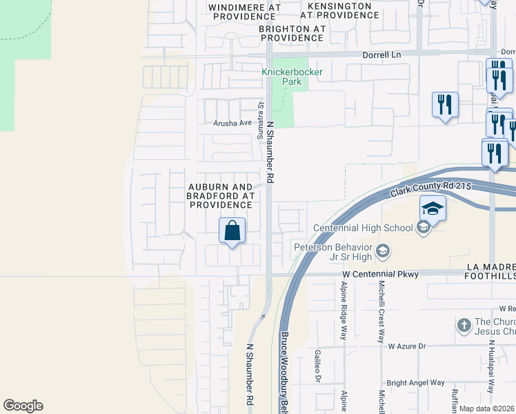 map of restaurants, bars, coffee shops, grocery stores, and more near 6558 Grand Concourse Street in Las Vegas