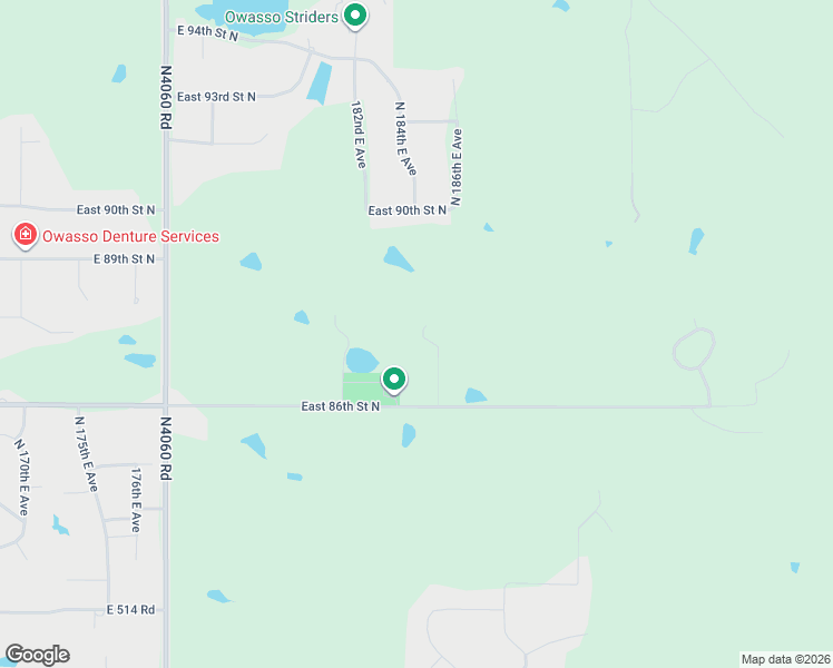 map of restaurants, bars, coffee shops, grocery stores, and more near 8800 North 185th East Avenue in Owasso