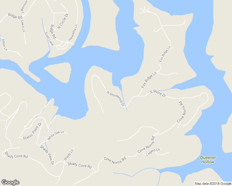 map of restaurants, bars, coffee shops, grocery stores, and more near 1108 North Shorewood Drive in Caryville