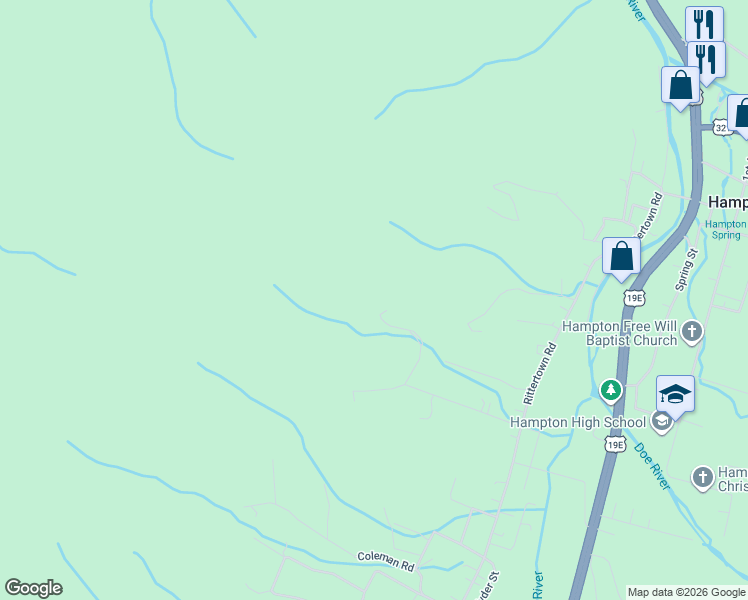 map of restaurants, bars, coffee shops, grocery stores, and more near 231 Kaitlin Road in Hampton