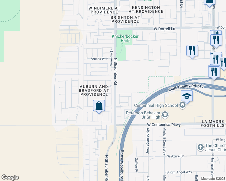 map of restaurants, bars, coffee shops, grocery stores, and more near 6558 Grand Concourse Street in Las Vegas