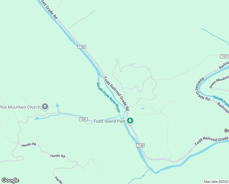 map of restaurants, bars, coffee shops, grocery stores, and more near 1503 Todd Railroad Grade Road in Todd