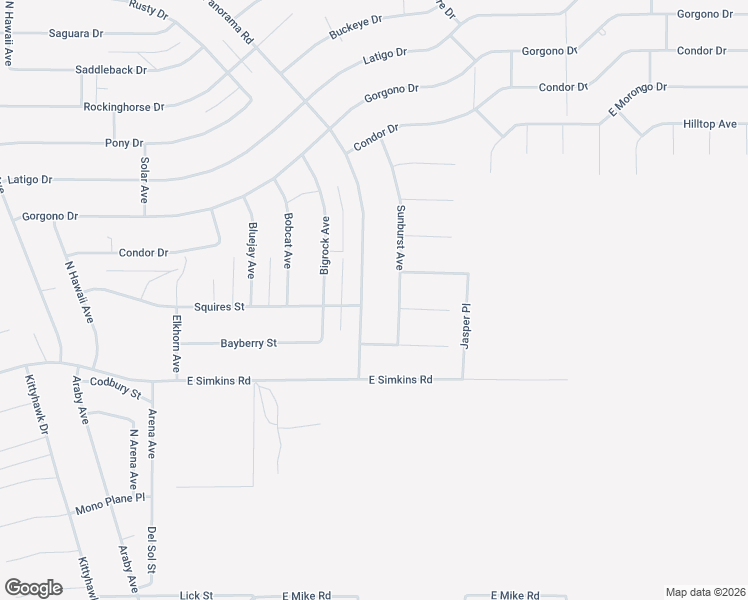 map of restaurants, bars, coffee shops, grocery stores, and more near 4231 Panorama Road in Pahrump