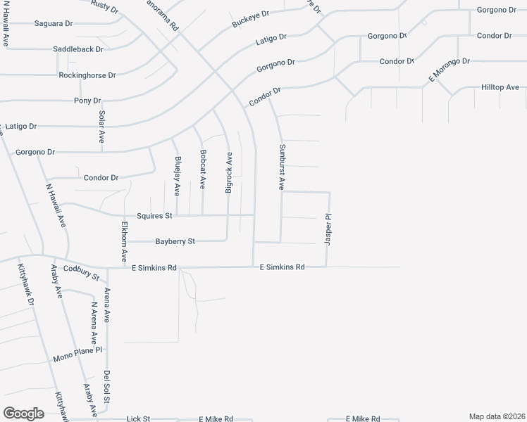 map of restaurants, bars, coffee shops, grocery stores, and more near 4191 Panorama Road in Pahrump