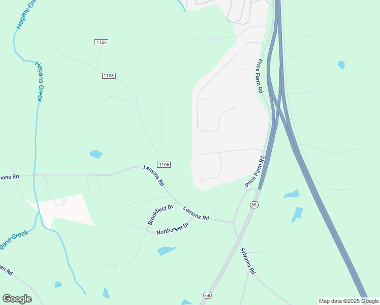 map of restaurants, bars, coffee shops, grocery stores, and more near 377 Twin Creeks Drive in Stokesdale