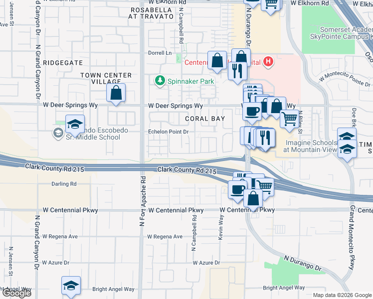 map of restaurants, bars, coffee shops, grocery stores, and more near 6619 Salt Pond Bay Street in Las Vegas