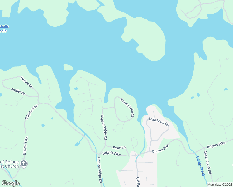 map of restaurants, bars, coffee shops, grocery stores, and more near 2870 Scenic Lake Circle in Morristown