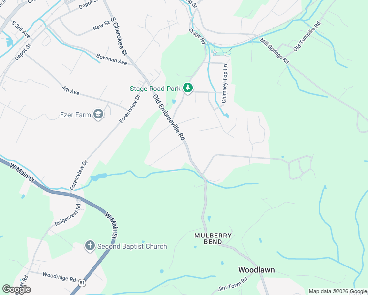 map of restaurants, bars, coffee shops, grocery stores, and more near 101 McIntyre Rd in Jonesborough