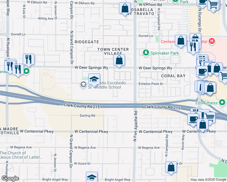 map of restaurants, bars, coffee shops, grocery stores, and more near 6648 Weeping Pine St in Las Vegas