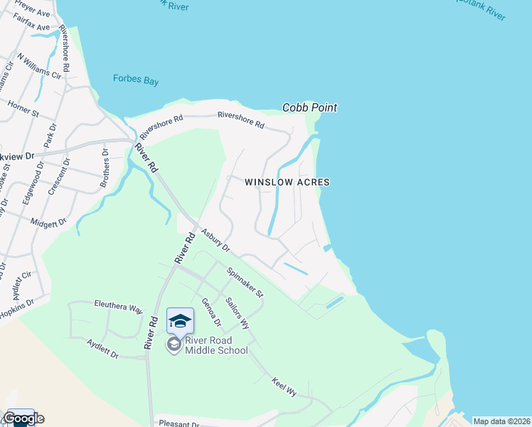 map of restaurants, bars, coffee shops, grocery stores, and more near 2078 Rivershore Rd in Elizabeth City