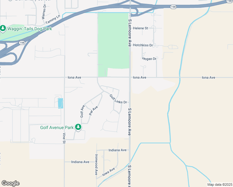 map of restaurants, bars, coffee shops, grocery stores, and more near 989 Laguna Drive in Lemoore