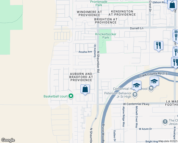 map of restaurants, bars, coffee shops, grocery stores, and more near 6639 Ditmars Street in Las Vegas