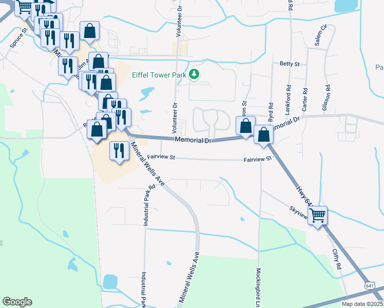 map of restaurants, bars, coffee shops, grocery stores, and more near 221 Fairview St in Paris