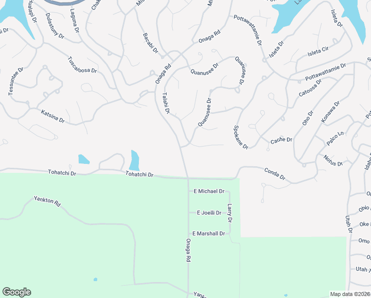 map of restaurants, bars, coffee shops, grocery stores, and more near 80 Quanusee Drive in Cherokee Village