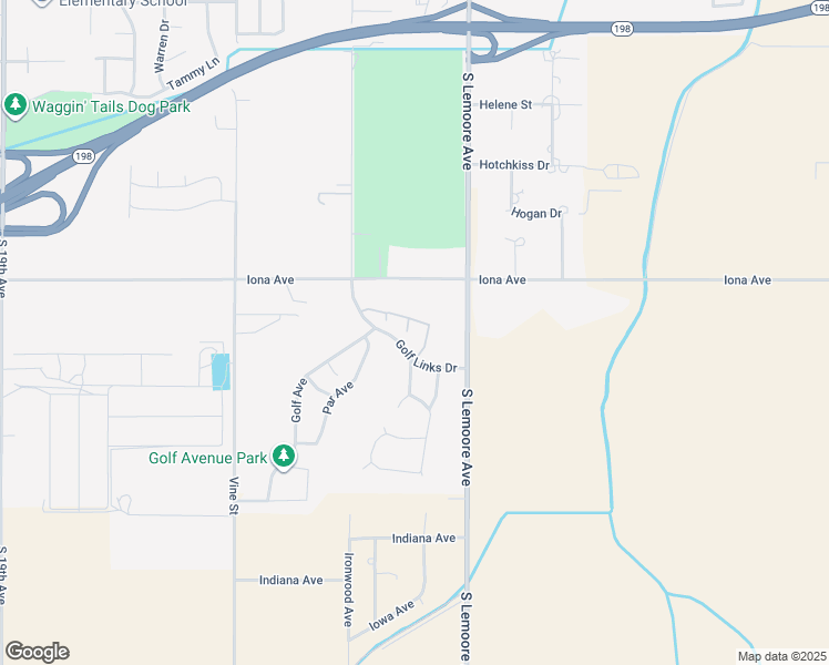 map of restaurants, bars, coffee shops, grocery stores, and more near 989 Laguna Drive in Lemoore