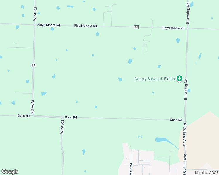 map of restaurants, bars, coffee shops, grocery stores, and more near 20810 Gann Road in Gentry