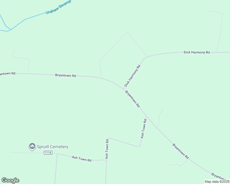 map of restaurants, bars, coffee shops, grocery stores, and more near 1443 Bryantown Road in Rich Square