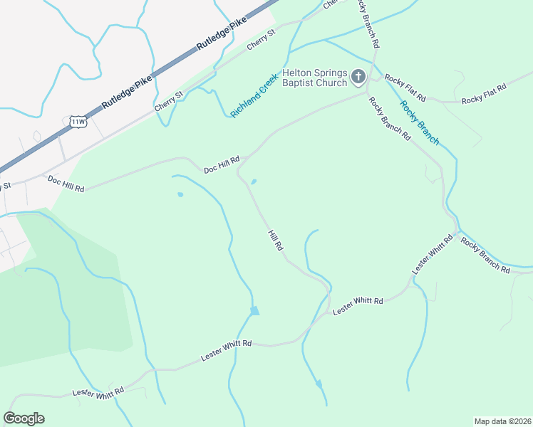 map of restaurants, bars, coffee shops, grocery stores, and more near 287 Hill Road in Rutledge