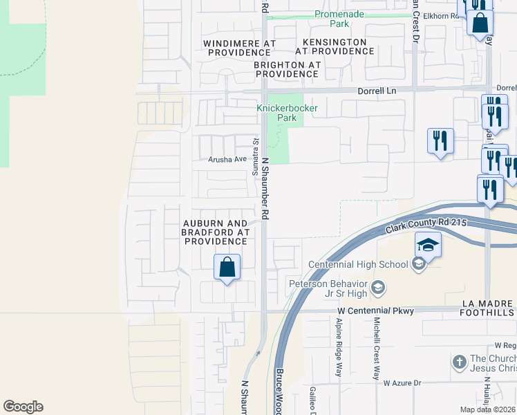 map of restaurants, bars, coffee shops, grocery stores, and more near 6648 Rego Park Court in Las Vegas
