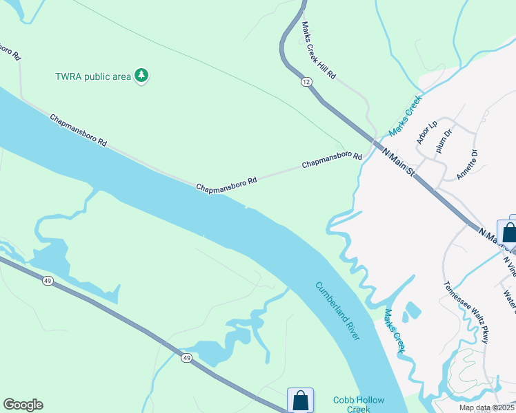 map of restaurants, bars, coffee shops, grocery stores, and more near 201 Chapmansboro Road in Ashland City