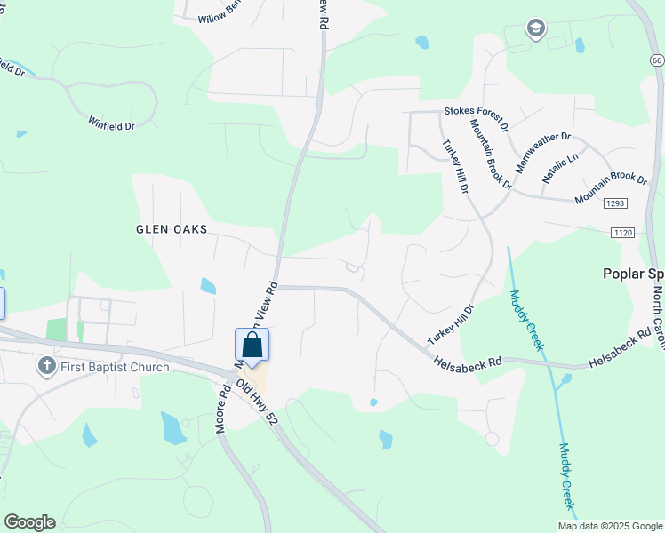 map of restaurants, bars, coffee shops, grocery stores, and more near 125 Helsabeck Road in King