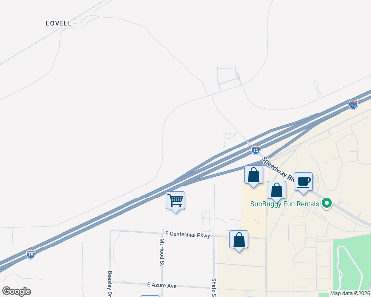 map of restaurants, bars, coffee shops, grocery stores, and more near Las Vegas Freeway in Las Vegas