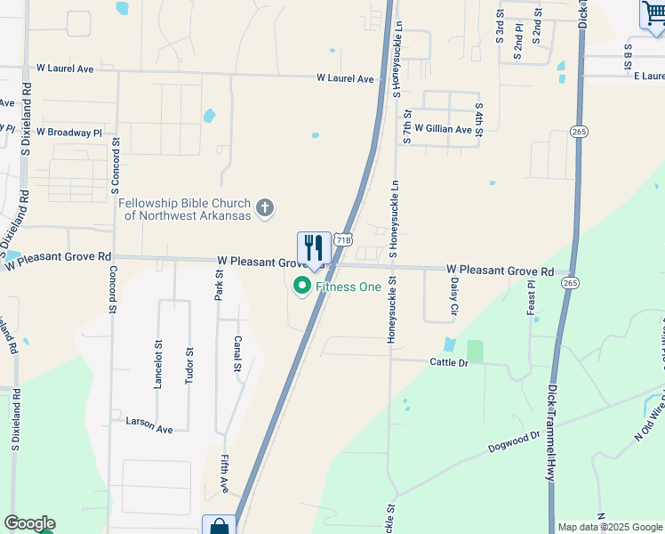 map of restaurants, bars, coffee shops, grocery stores, and more near 1688 North Bloomington Street in Lowell