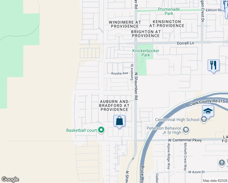 map of restaurants, bars, coffee shops, grocery stores, and more near 10827 Leatherstocking Avenue in Las Vegas