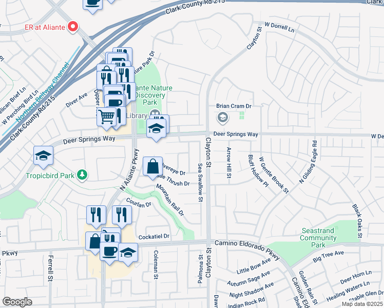 map of restaurants, bars, coffee shops, grocery stores, and more near 6728 Sand Swallow Street in North Las Vegas
