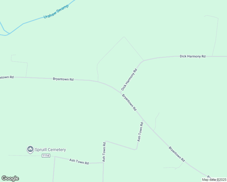 map of restaurants, bars, coffee shops, grocery stores, and more near 1443 Bryantown Road in Rich Square