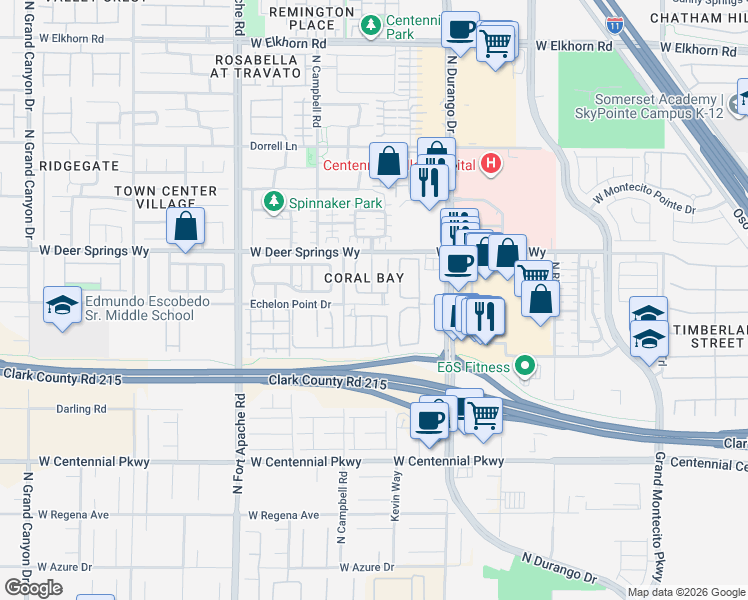 map of restaurants, bars, coffee shops, grocery stores, and more near 6759 Sharks Bay Court in Las Vegas