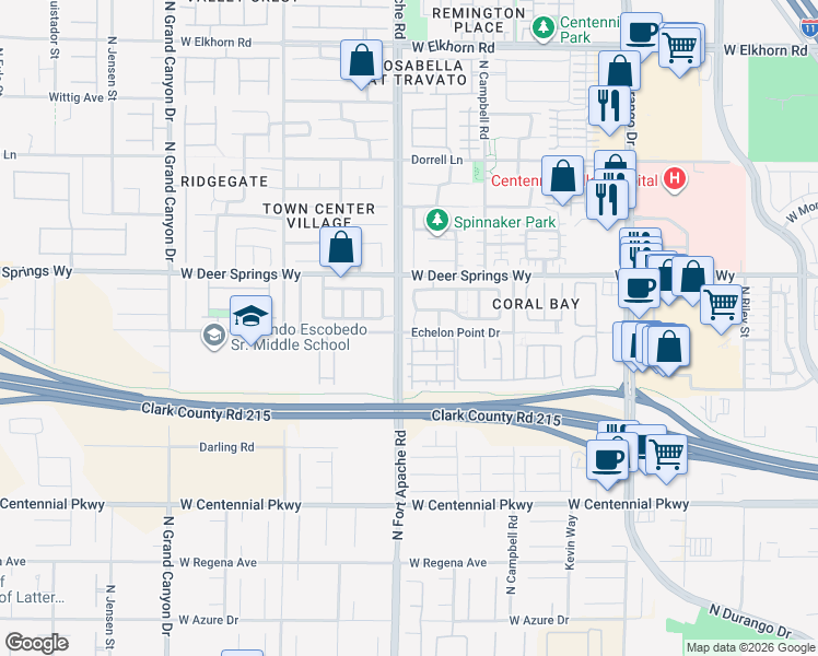 map of restaurants, bars, coffee shops, grocery stores, and more near 9144 Spirit Canyon Avenue in Las Vegas
