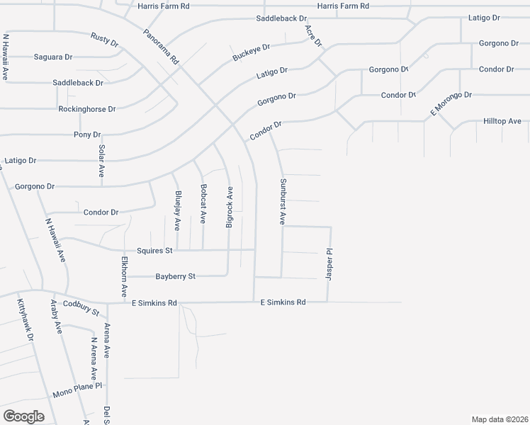 map of restaurants, bars, coffee shops, grocery stores, and more near 4351 Panorama Road in Pahrump
