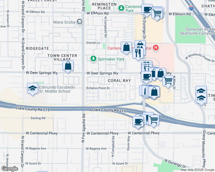 map of restaurants, bars, coffee shops, grocery stores, and more near 6721 Druid Hills Street in Las Vegas