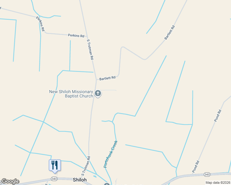 map of restaurants, bars, coffee shops, grocery stores, and more near 174 Trotman Road in Shawboro