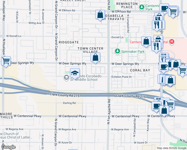 map of restaurants, bars, coffee shops, grocery stores, and more near 9305 Palmer House Avenue in Las Vegas