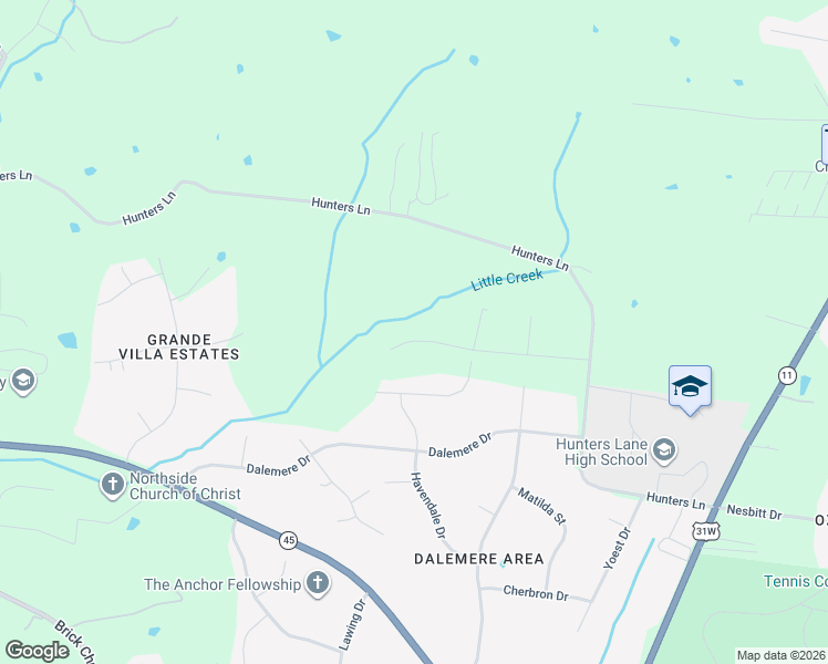 map of restaurants, bars, coffee shops, grocery stores, and more near in Nashville