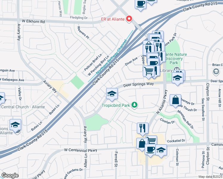 map of restaurants, bars, coffee shops, grocery stores, and more near 6720 Lavender Lilly Lane in North Las Vegas