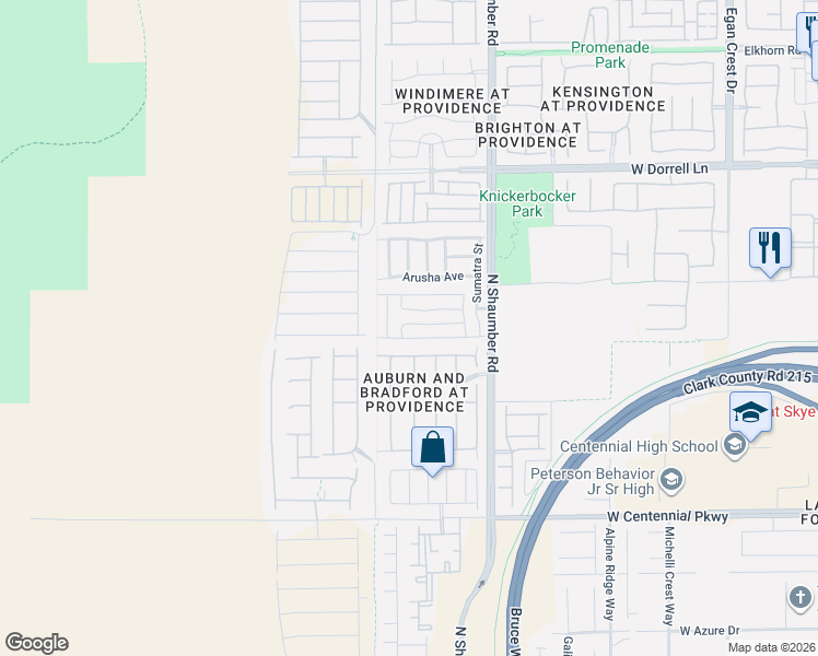 map of restaurants, bars, coffee shops, grocery stores, and more near 10830 Merrimack Avenue in Las Vegas