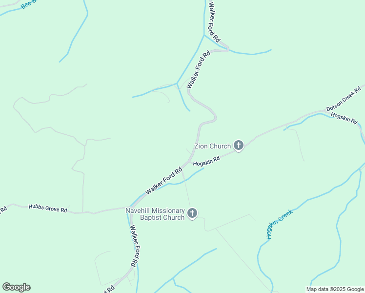 map of restaurants, bars, coffee shops, grocery stores, and more near 1309 Walkers Ford Road in Maynardville