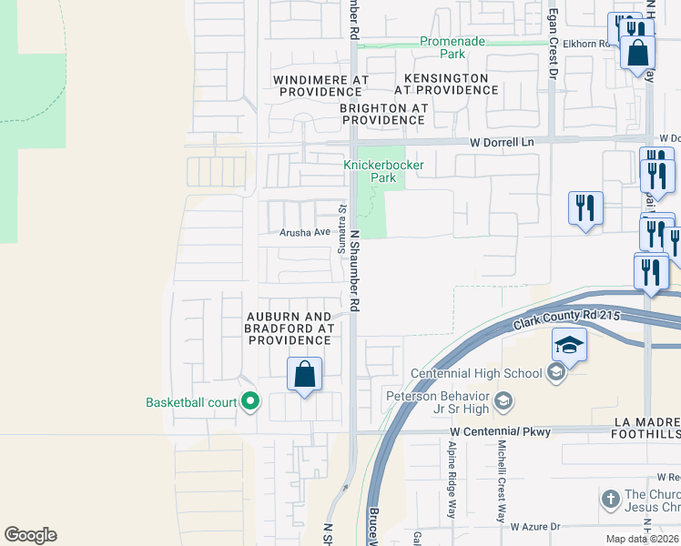 map of restaurants, bars, coffee shops, grocery stores, and more near 6731 Sumatra Street in Las Vegas