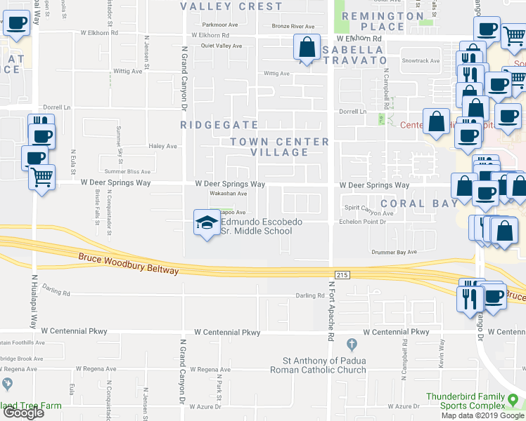 map of restaurants, bars, coffee shops, grocery stores, and more near 6723 Pleasant Flower Street in Las Vegas