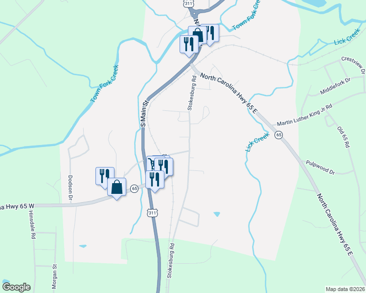 map of restaurants, bars, coffee shops, grocery stores, and more near in Walnut Cove