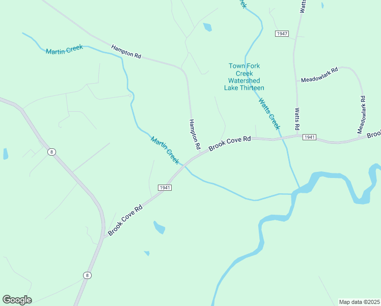 map of restaurants, bars, coffee shops, grocery stores, and more near 1001-1207 Hampton Road in Germanton